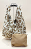 Leopard Print Textured Shoulder Bag