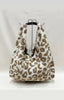 Leopard Print Textured Shoulder Bag