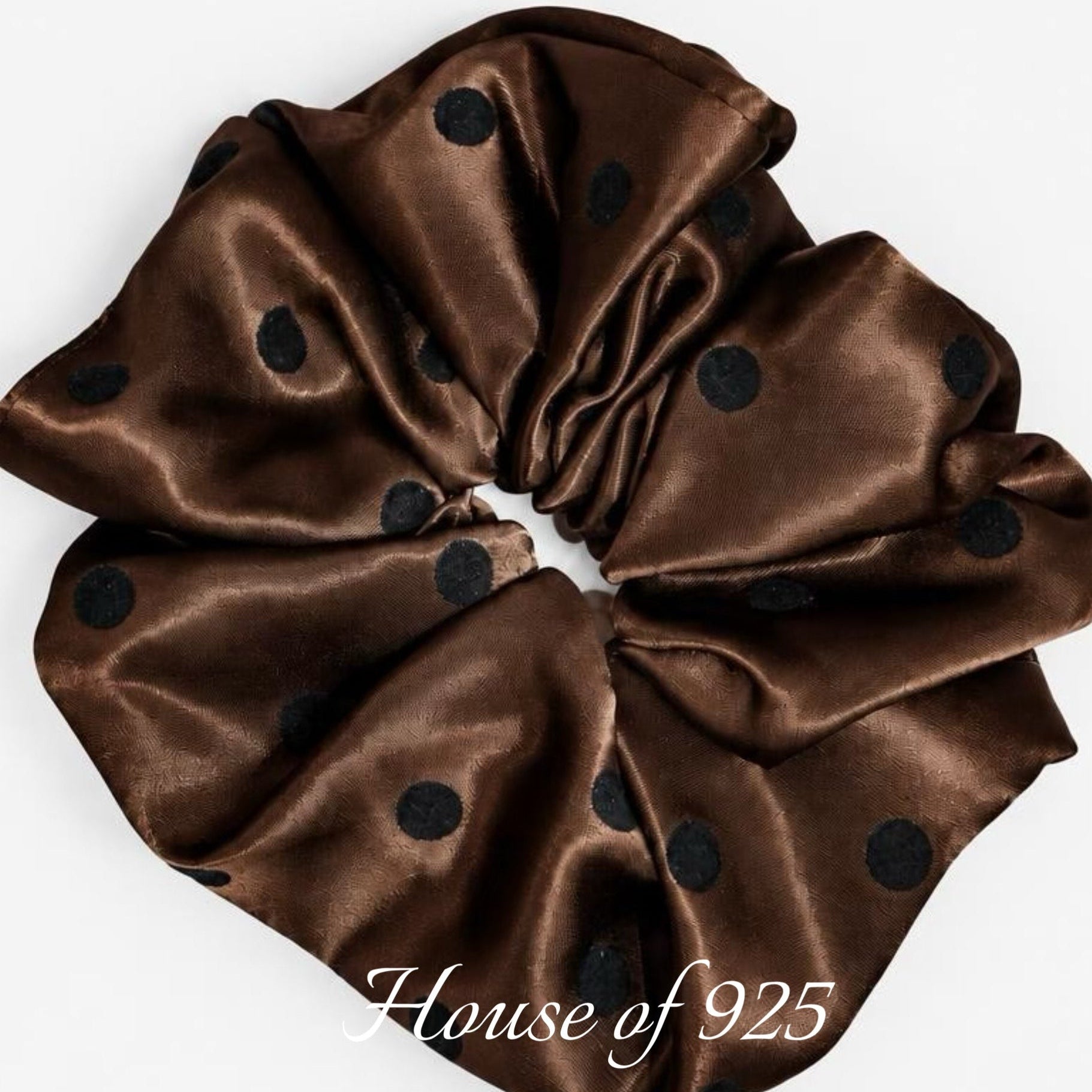 Over-sized Hair Scrunchie / Chocolate Brown