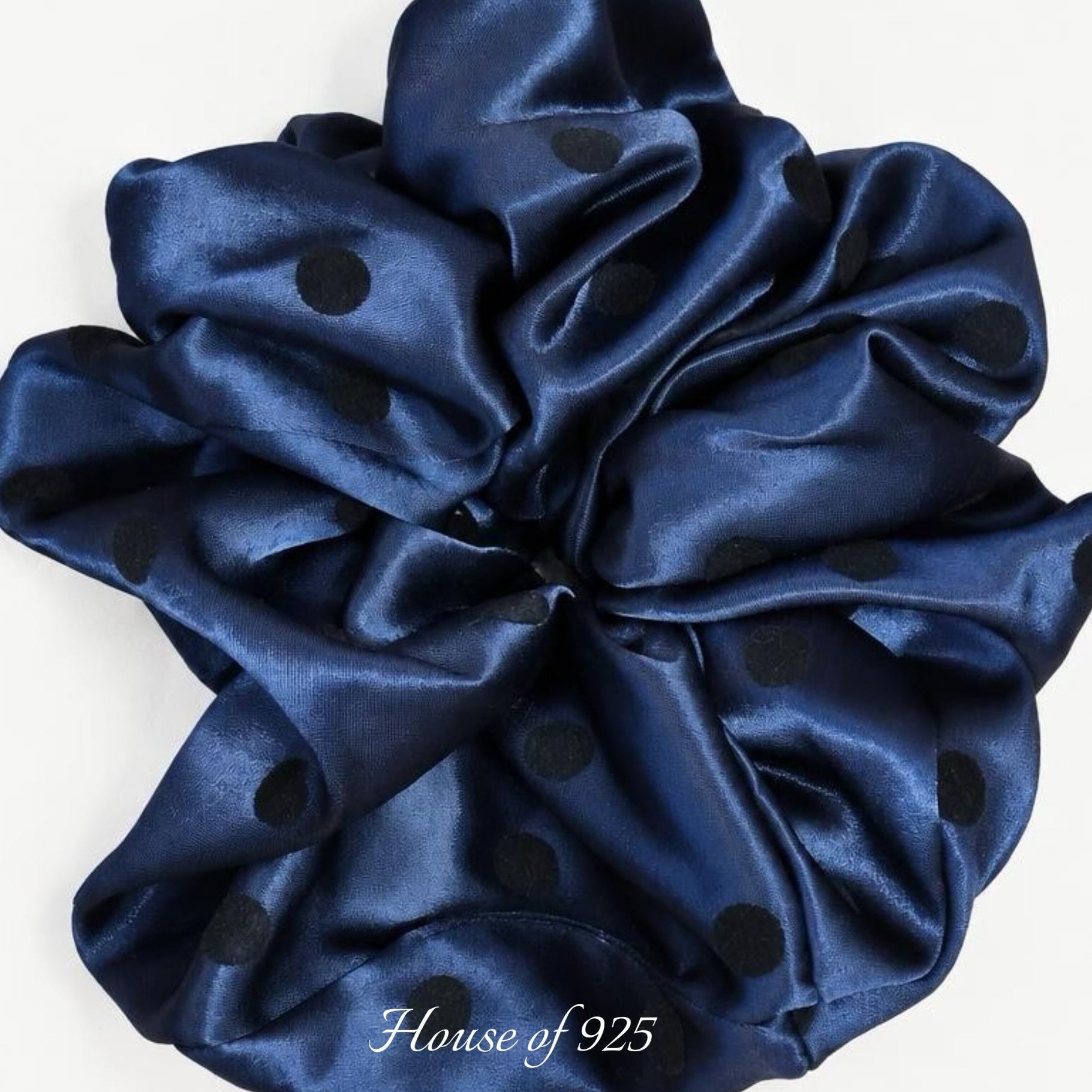 Over-sized Hair Scrunchie / Navy
