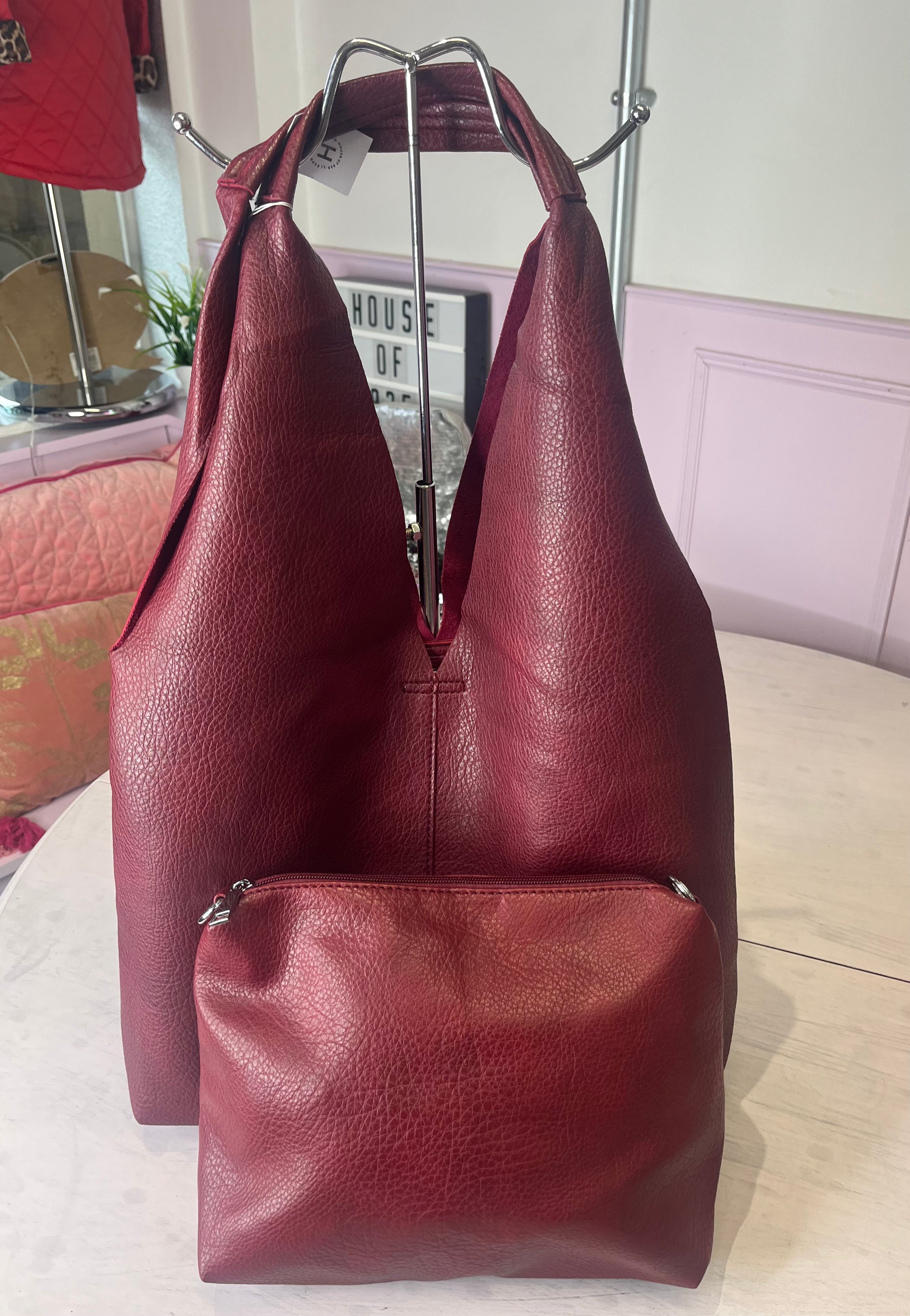 Slouchy Bag In A Bag > Burgundy