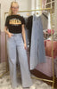 Light wash wide leg jeans