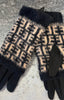 Two In One Gloves > Brown
