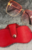 Real Leather Glasses Case