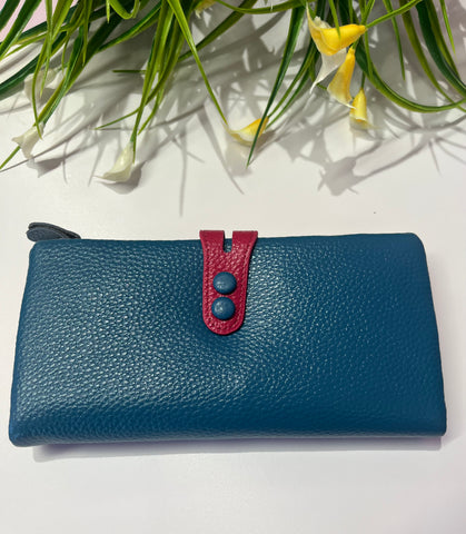 Real Leather Purse > Teal