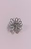 Statement Silver Flower Adjustable Ring