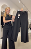 Wide Leg Black Trousers