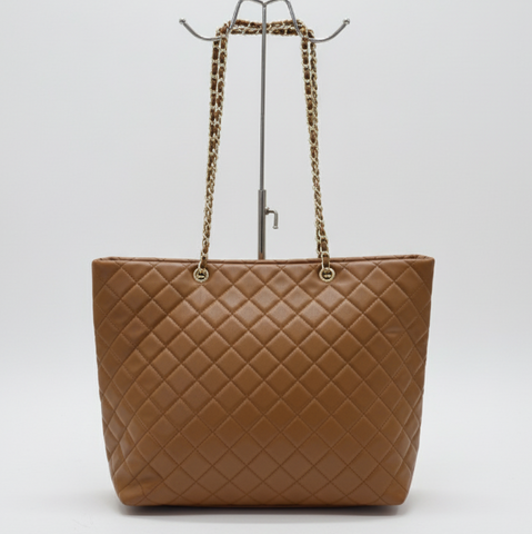 Quilted Shoulder Bag > Tan