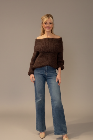Chunky Knit Jumper > Chocolate Brown