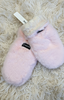 Fluffy Fleece Lined Mittens > Baby Pink