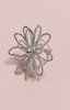 Statement Silver Flower Adjustable Ring