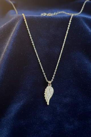 Diamante Angel Wing Necklace