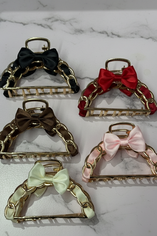 Ribbon and Metal Hair Clip