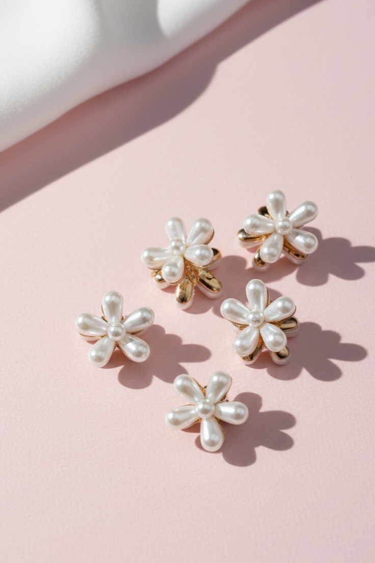 Flower of Pearls Small Hair clip
