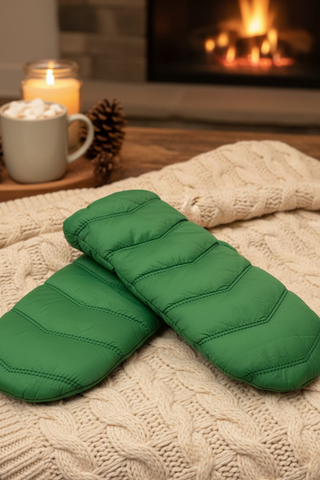 Winter Warmer Fleece Lined Mittens > Green