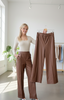 Pleather Tan Trousers
