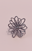 Statement Silver Flower Adjustable Ring
