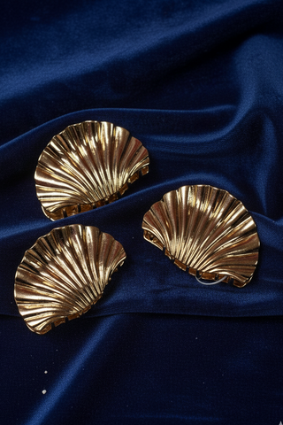 Golden Shell Hair Clip