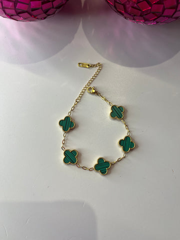Clover Bracelet > Emerald Green