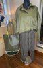 Khaki Suedette Zip Jacket