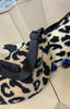 Fleece Leopard Print Sling Bag / Tan