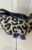 Fleece Leopard Print Sling Bag / Tan