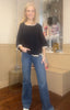 Three Quarter Trim Knit Jumper /Navy