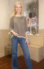 Three Quarter Length Trim Knit Jumper / Oatmeal