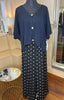 Polka Dot Trousers and Navy Knit cardigan