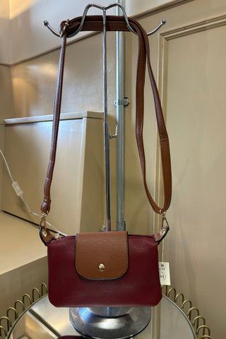 Small Cross-Body Bag  - Burgundy