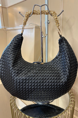 Woven Shoulder Bag / Black