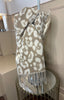 Leopard Print Scarf / Cream