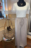 Wide Leg Jogger / Beige