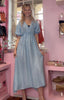 Cheesecloth Style Summer Dress > Sky Blue