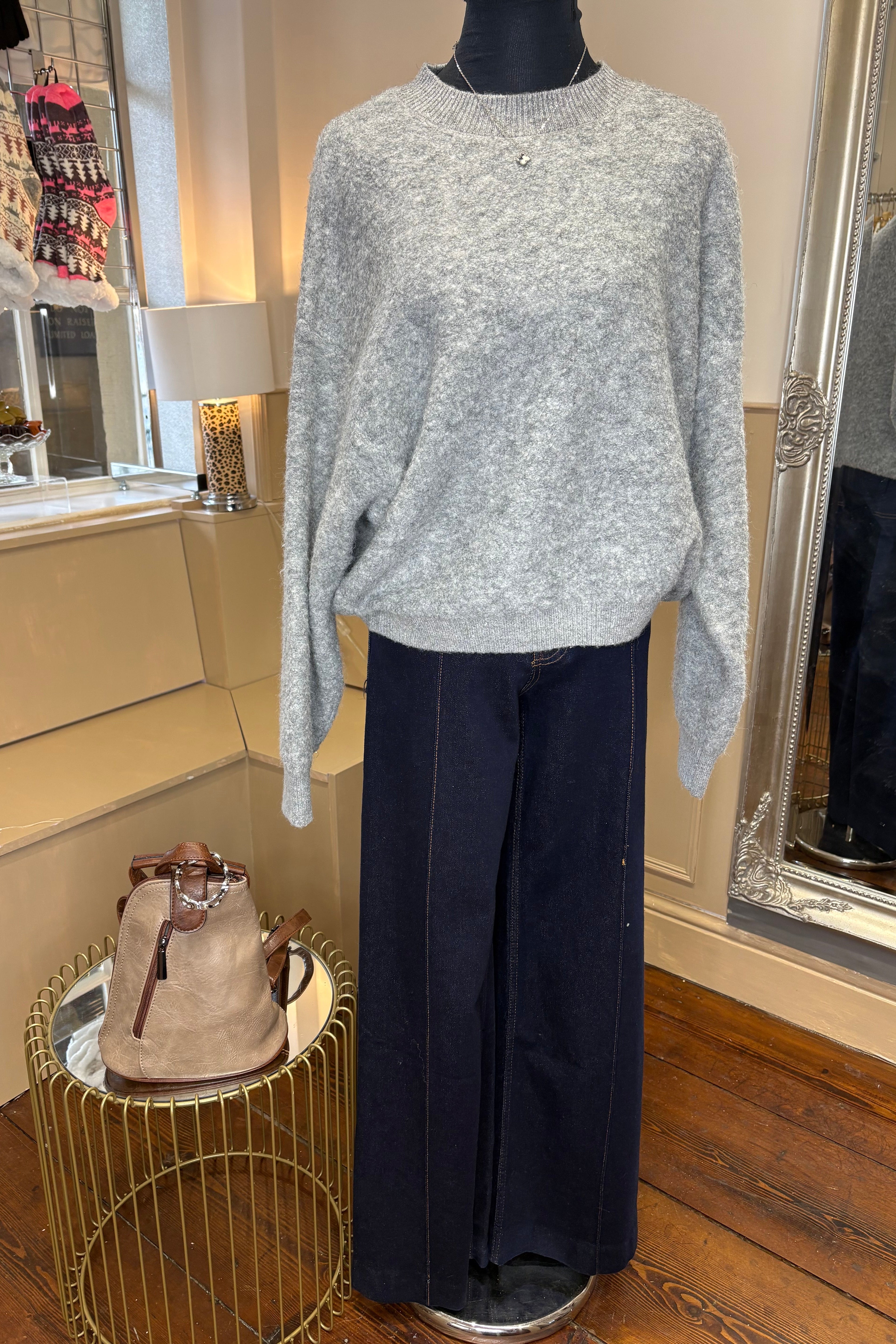Sparkle Trim Slouchy Jumper