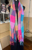 Multi-Colour Checked Scarf - Blue