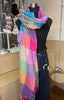 Multi-Colour Checked Scarf - Blue