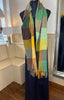 Multi-Coloured Checked Scarf / Green