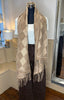 Diamond Checked Winter Scarf / Beige