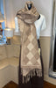Diamond Checked Winter Scarf / Beige