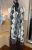 Diamond Checked  Winter Scarf / Grey
