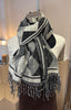 Diamond Checked  Winter Scarf / Grey