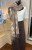 Diamond Checked Winter Scarf / Oatmeal
