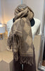 Diamond Checked Winter Scarf / Oatmeal