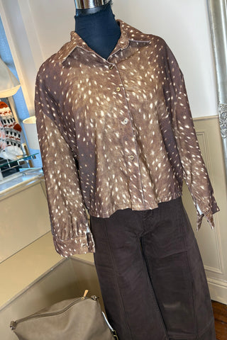 Bambi Print Corduroy Effect Shirt