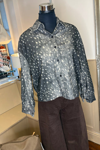 Bambi Print Corduroy Effect Shirt