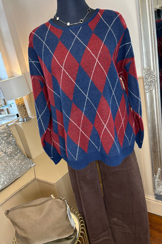 Argyle Knit Jumper