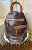 Contrasting Backpack / Chocolate Brown