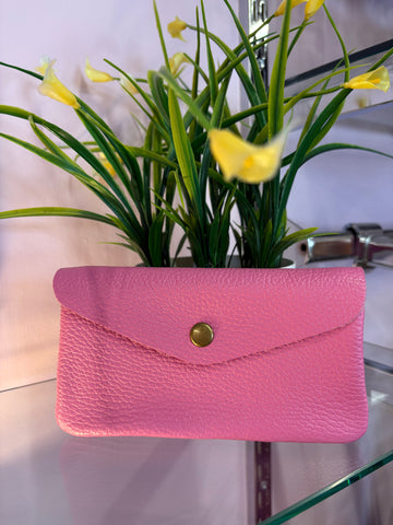 Real Leather Purse / Barbie Pink