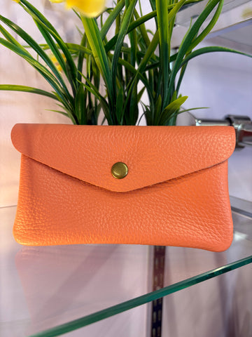 Real Leather  Purse - Peach